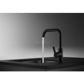 KWC Luna-E U Spout single lever Kitchen mixer tap Matt Black