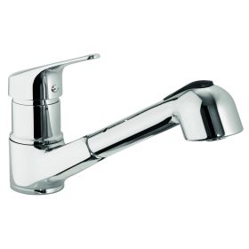 Just Taps Topmix Monoblock Sink Mixer With PULL OUT Spout, Swivel Spout