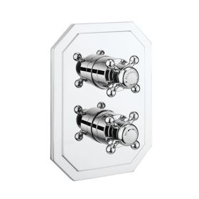 Crosswater Belgravia Crossbox 3 Outlet Trim Set-Chrome 