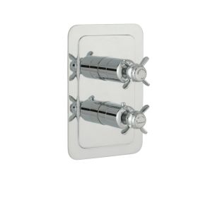 Just Taps Grosvenor Pinch Thermostatic 2 Outlet Shower Valve,Vertical