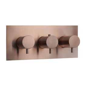 Just Tap VOS Thermostatic Concealed 3 Outlet Shower Valve, Horizontal