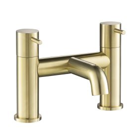 Just Taps Vos Deck Mounted Bath Filler Tap-Brushed Brass