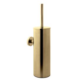 Just Taps VOS Toilet Brush Wall Mounted-Brushed Brass
