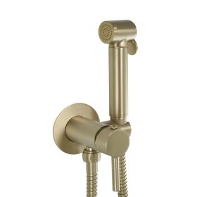 Just Taps Vos Single Lever Douche Set for Cold and Hot Operation-Brushed Brass