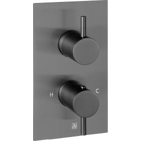 Just Taps VOS brushed black, thermostatic concealed 1 outlet shower valve, MP 0.5