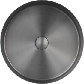 Just Taps VOS Brushed Black Grade 316 Stainless Steel Counter Top Basin Brushed Brass