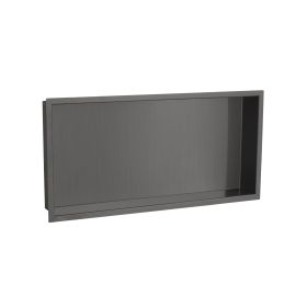 Just Taps VOS 600x300mm Shower Niche Brushed Black