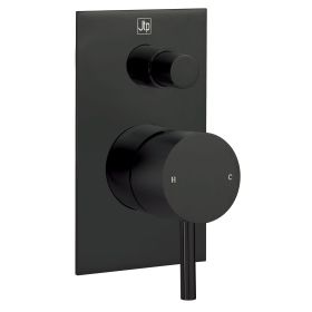 Just Taps VOS Single Lever Manual Concealed Shower Valve with Diverter - Matt Black