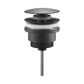 Just Taps Vos Basin waste, universal slotted and unslotted-Matt Black