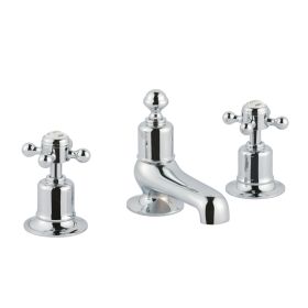 Just Taps Grosvenor Cross 3 Hole Deck Mounted Bath Filler LP 0.2 Chrome