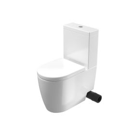 Saneux UNI close coupled right hand soil exit WC pan - rimless