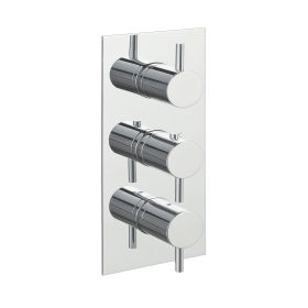 Just Taps Fonti Thermostatic 2 Outlet Shower Valve Vertical