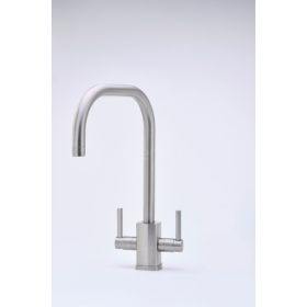 Perrin & Rowe Juliet Square Kitchen Mixer 'U'  Spout Pewter
