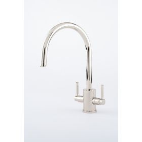 Perrin & Rowe Juliet Round Kitchen Mixer 'C'  Spout Polished Nickel (Orbiq)
