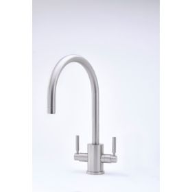 Perrin & Rowe Juliet Round Kitchen Mixer 'C'  Spout Pewter (Orbiq)