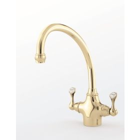 Perrin & Rowe Etruscan mono Kitchen mixer Tap Gold