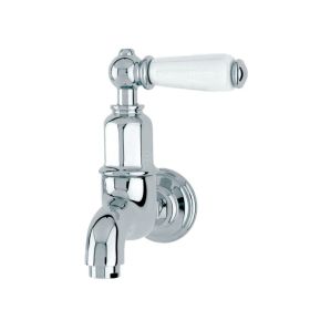 Perrin & Rowe Mayan Wall Bib with Levers Kitchen mixer Tap Chrome