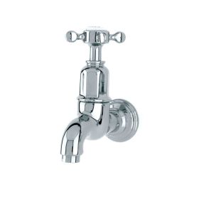 Perrin & Rowe Ionian Wall Bib X-head Kitchen mixer Tap Chrome