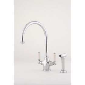 Perrin & Rowe Phoenician mono Kitchen mixer Tap & rinse Chrome