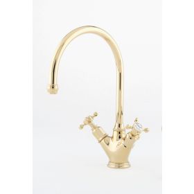 Perrin & Rowe Phoenician mono X-head Kitchen mixer Tap Gold