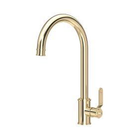 Perrin & Rowe Armstrong Single Lever Textured Kitchen mixer Tap Gold 