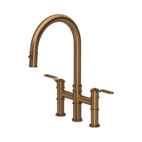 Perrin & Rowe Armstrong Pull-down Bridge Textured Kitchen mixer Tap English Bronze