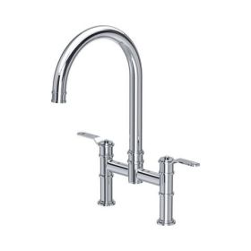 Perrin & Rowe Armstrong Bridge Textured Kitchen mixer Tap Chrome 