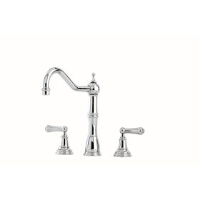 Perrin & Rowe Provence 3hole with levers Kitchen mixer Tap Chrome (Alsace)