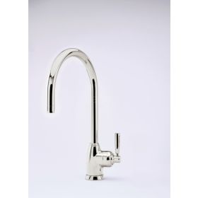 Perrin & Rowe Langbourn 'C' Spout Kitchen mixer Tap Polished Nickel