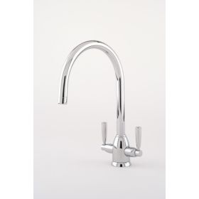 Perrin & Rowe Langbourn 'C' Spout Kitchen mixer Tap Chrome (Oberon)