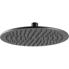Just Taps VOS Round Fixed Overhead shower 300mm-Matt Black