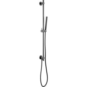 Just Plus VOS Slide Rail With Single Function Hand Shower And Hose-Matt Black