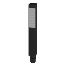Eastbrook Modern Square Full Spray Single Function Shower Handset - Matt Black