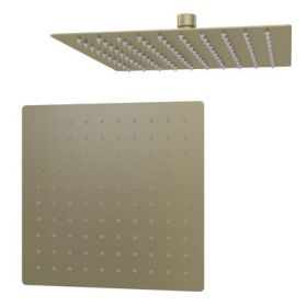 Eastbrook 8" (200mm x 200mm) Square Fixed Over Head Shower Head - Brushed Brass