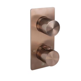 Just Taps Evo Thermostatic concealed 2 outlet shower valve 61671BRZ