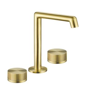 Just Taps Evo 3 hole deck mounted basin mixer Brushed Brass