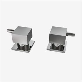 Eastbrook (Pair) Deck Mounted Square Side Valve Handles for Bath Filler Taps - Chrome