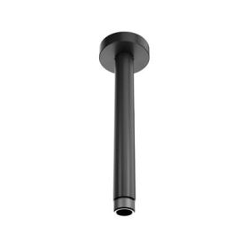 Eastbrook 200mm Ceiling Mounted Round Shower Arm - Matt Smooth Black