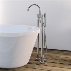 Eastbrook Leith Floor Mounted Bath Shower Mixer (BSM) Tap with Handset Chrome