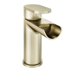 Eastbrook Ledwell PVD Coated Basin Mono Tap with Waste Brushed Brass