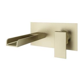 Eastbrook Chetwode Wall mounted Basin Mixer Tap Brushed Brass