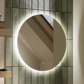 HIB Theme Adjustable Lighting Round 50cm Bathroom Mirror