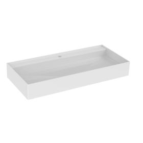 Saneux ICON 100x45cm countertop washbasin 1TH - Gloss White