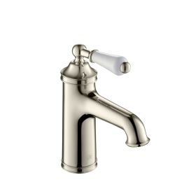 Just Taps Grosvenor Single Lever Basin Mixer-Nickel