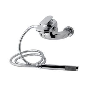 Eastbrook Falmouth Wall Mounted Bath Shower Mixer (BSM) Tap with Handset Chrome