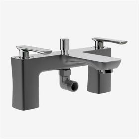 Eastbrook Helston Bath Shower Mixer Tap (BSM) with Handset Matt Smooth Anthracite