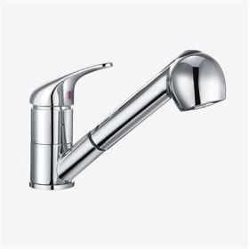 Eastbrook Kitchen Basin Mixer Mono Tap with Pull Out Rinser - Chrome