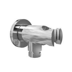 Eastbrook Round Outlet Elbow with Shower Holder - Chrome