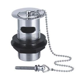 Eastbrook Basin Waste with Ball Chain & Solid Plug - Chrome