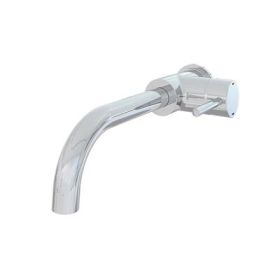 Eastbrook Meriden Wall Mounted Single Lever Curved Spout Basin Mixer Tap Chrome